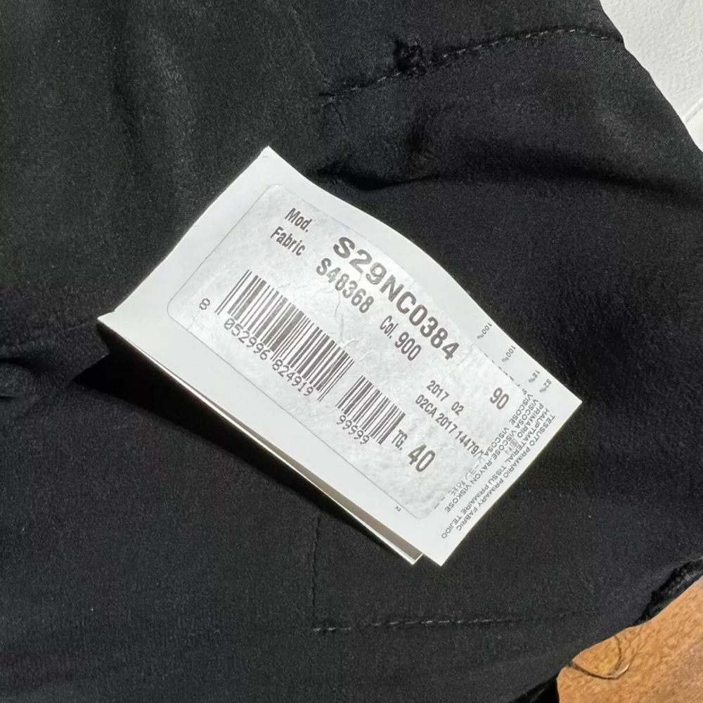 950$ MAISON MARGIELA TOP VELVET BLACK AND WHITE ZIPPER SIZE XS-S 40 IT - Picture 8 of 13